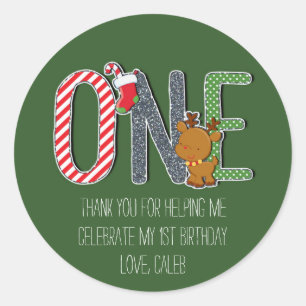 Autocollant personnalisé pour le 1er anniversaire