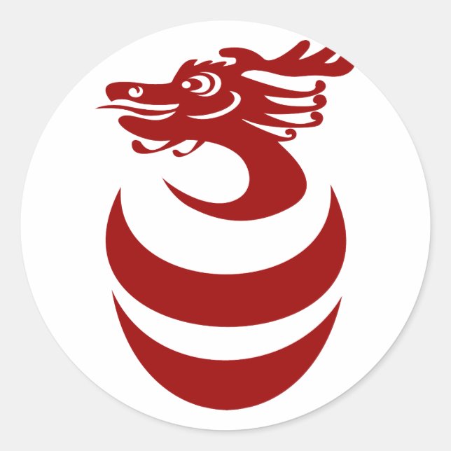 Autocollant personnalisé Red Dragon (Devant)