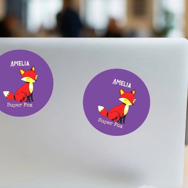 Autocollant personnalisé Renard Mignon (Créateur téléchargé)