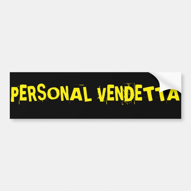 Autocollant personnel de vendetta…. (Devant)