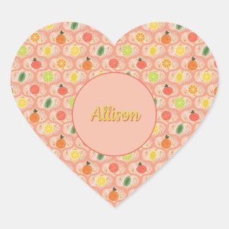 Autocollant personnel Motif Citrus Ogee été