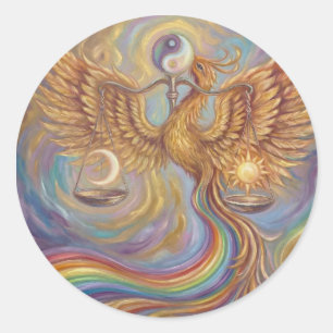 Autocollant Phoenix Balance Yin Yang