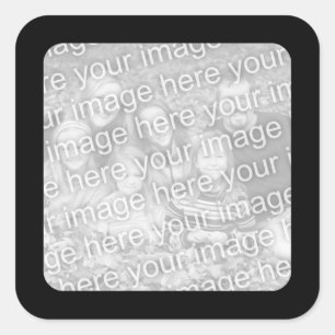 Autocollant photo avec bordure noire