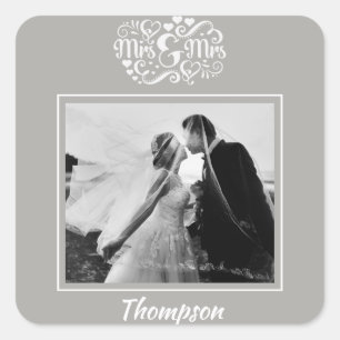 Autocollant photo mariage