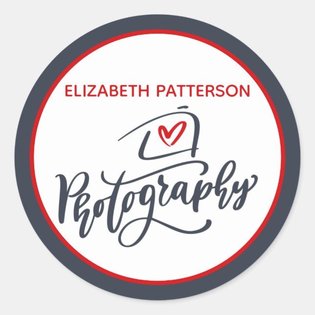 Autocollant photo photographe (Devant)