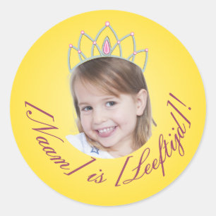 Autocollant Photo Princesse – Dégradé Jaune