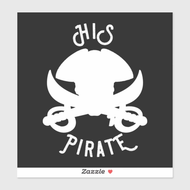 Autocollant Pirate Crâne et Épées à Croix Blanches (Feuille)