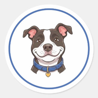 Autocollant Pitbull Garçon Chien