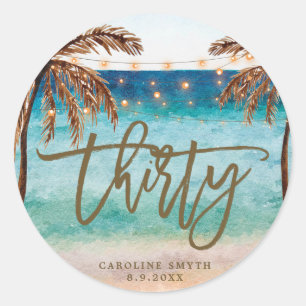 autocollant plage tropicale 30e anniversaire