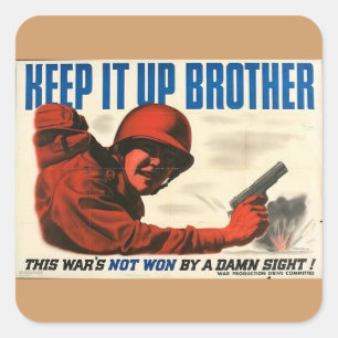 Autocollant Poster vintage 2ème guerre mondiale