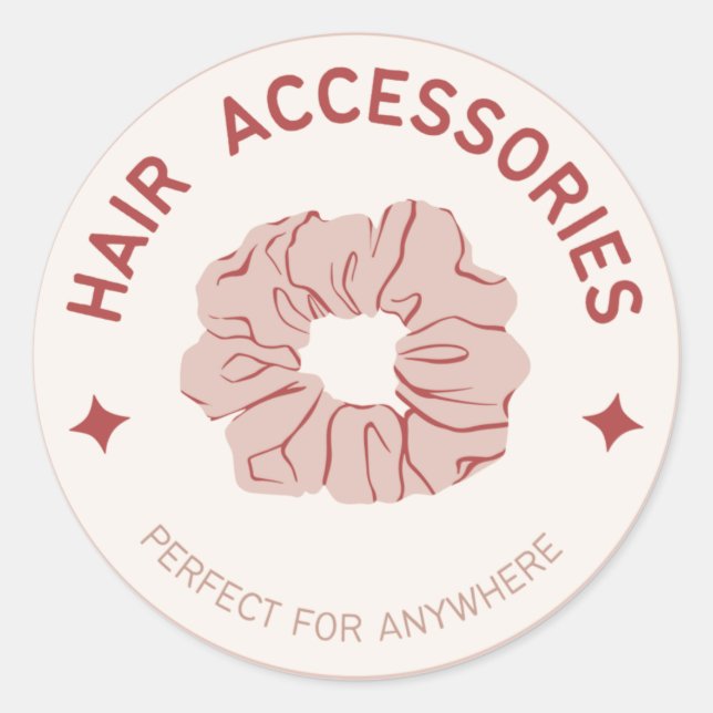Autocollant pour accessoires pour cheveux (Devant)