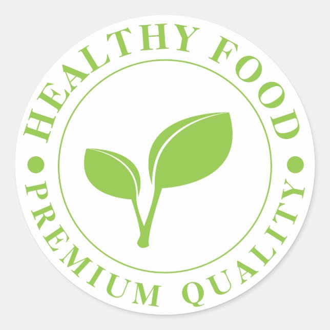 Autocollant pour aliments sains de qualité supérie (Devant)