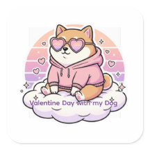 Autocollant pour animal de la Saint-Valentin