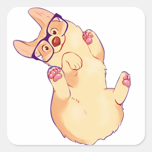 Autocollant pour animaux de compagnie de Corgi (Devant)
