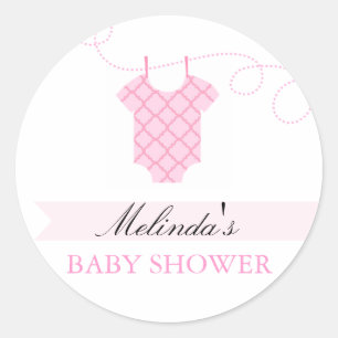 Autocollant pour Baby Shower Moderne Linge à Linge