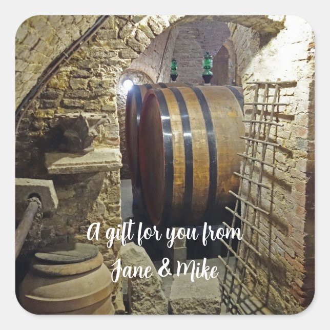 Autocollant pour cave à vin personnalisée (Devant)