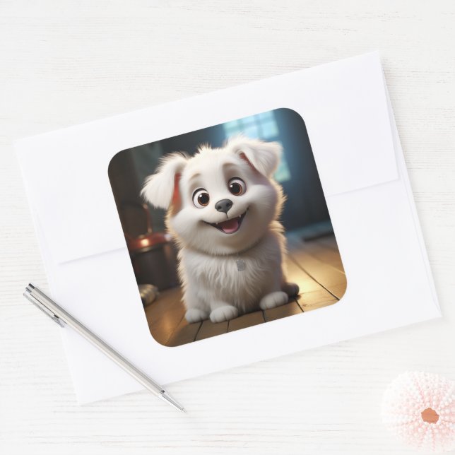Autocollant pour chien mignon (Enveloppe)