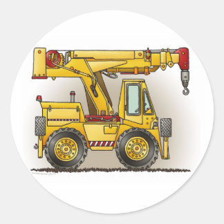 Autocollant pour enfants de camion de grue