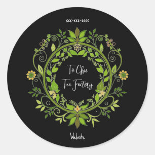 Autocollant pour entreprise de salon de thé