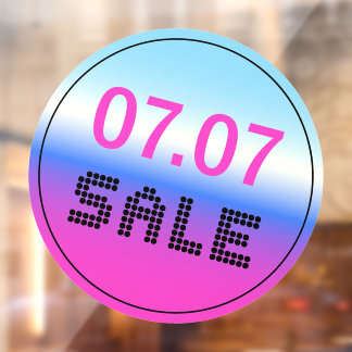 Autocollant Pour Fenêtre 07.07 Vente Fenêtre Cling Holographique Dégradé