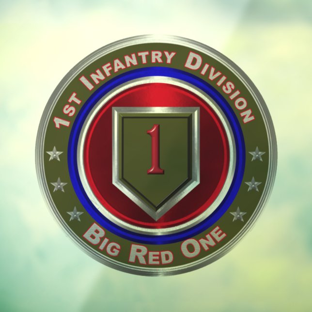 Autocollant Pour Fenêtre 1re division d'infanterie (Feuille 3)