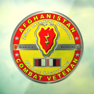 Autocollant Pour Fenêtre 25e division d'infanterie "Afghanistan Vétéran"