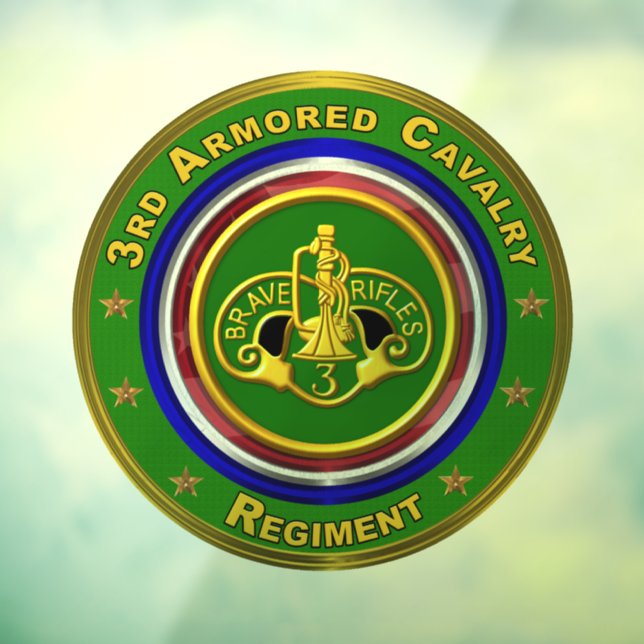 Autocollant Pour Fenêtre 3e régiment de cavalerie blindée (Feuille 3)