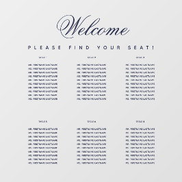 Autocollant Pour Fenêtre 6 Tableau Sièges Graphique Marine Bleu Script tran