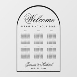 Autocollant Pour Fenêtre 6 Tableaux Mariage - Arche transparente