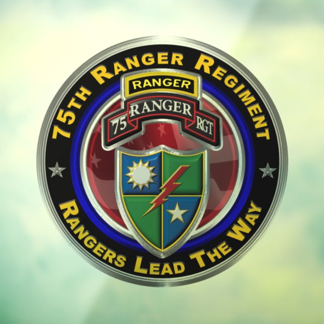 Autocollant Pour Fenêtre 75e régiment de Rangers  (Feuille 3)