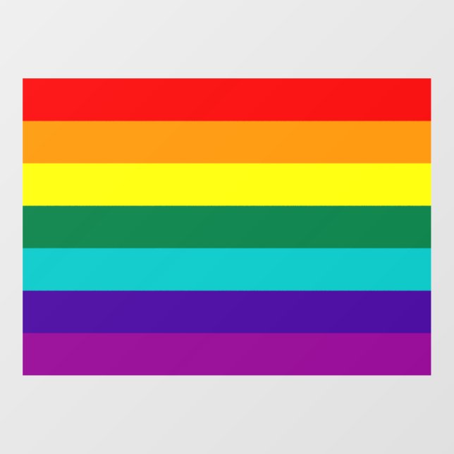 Autocollant Pour Fenêtre 7 bandes Rainbow Pride (Feuille)