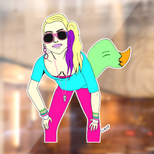 Autocollant Pour Fenêtre 80s foxy fille