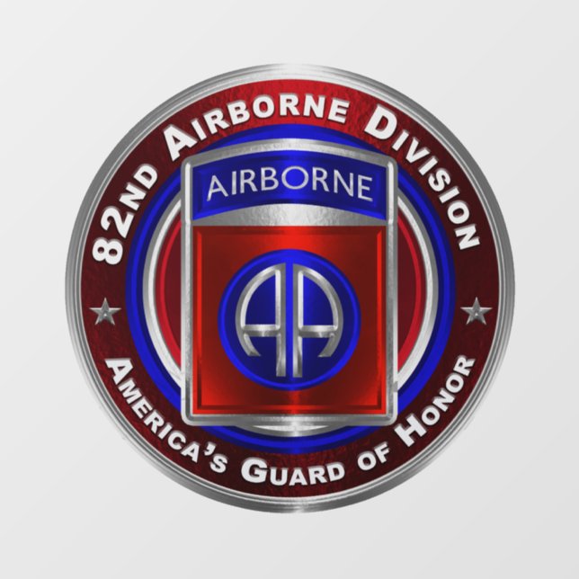 Autocollant Pour Fenêtre 82e division aéroportée (Feuille)