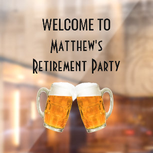 Autocollant Pour Fenêtre Affiche de bienvenue de la bière de la partie de