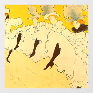 Autocollant Pour Fenêtre Affiche de la danseuse jaune de Toulouse Lautrec
