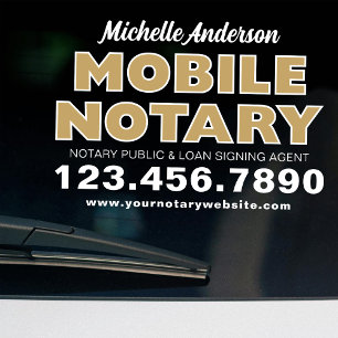 Autocollant Pour Fenêtre Agent de signature de prêt notaire mobile Or Promo