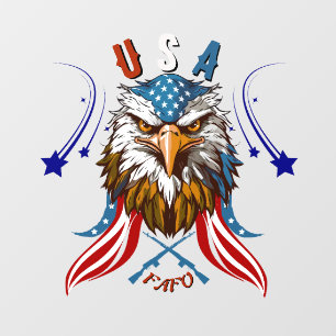 Autocollant Pour Fenêtre Aigle patriotique USA FAFO