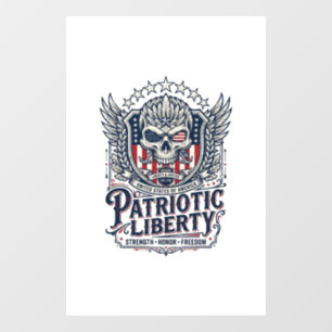 Autocollant Pour Fenêtre Aigle Tactique Patriotique Crâne Inspiré Militaire