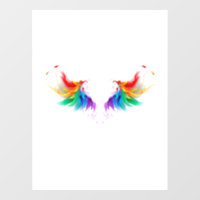 Ailes arc-en-ciel douces
