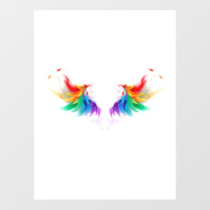 Autocollant Pour Fenêtre Ailes arc-en-ciel douces