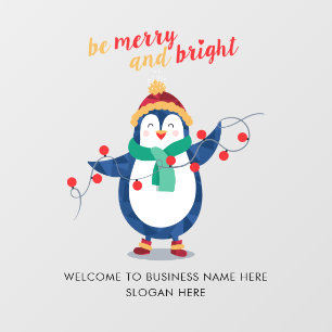 Autocollant Pour Fenêtre Ajouter décoration de Noël du nom de l'entreprise