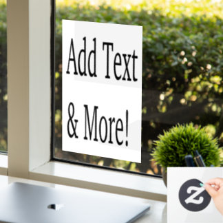 Autocollant Pour Fenêtre Ajouter du texte et plus ! Customisez votre propre