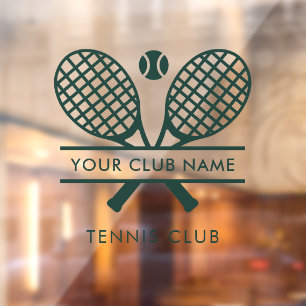 Autocollant Pour Fenêtre Ajouter Tennis Club Nom Team Trainers Custom