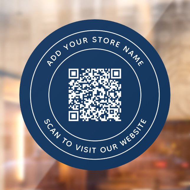 Autocollant Pour Fenêtre Ajouter un nom et votre site Web QR Code Couleur p (Feuille 2)