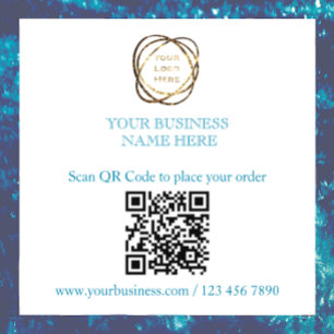 Autocollant Pour Fenêtre Ajouter votre QR Code Promotionnel Entreprise Turq