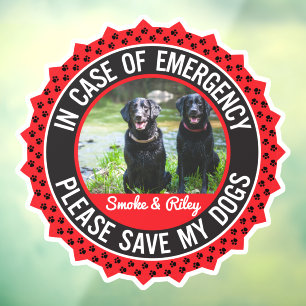 Autocollant Pour Fenêtre Alerte de sécurité pour chiens multiples Premier r