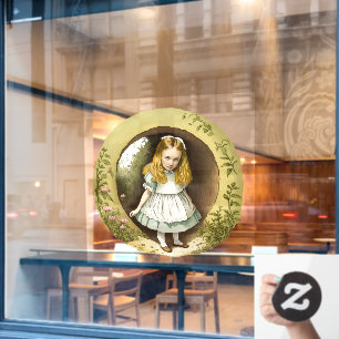 Autocollant Pour Fenêtre Alice entre dans Wonderland - Clou de fenêtre