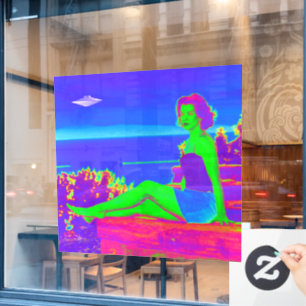 Autocollant Pour Fenêtre Alien Invasion Pop Art Fenêtre Classer