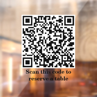 Autocollant Pour Fenêtre Analyse du code QR pour réserver | Restaurant Bist