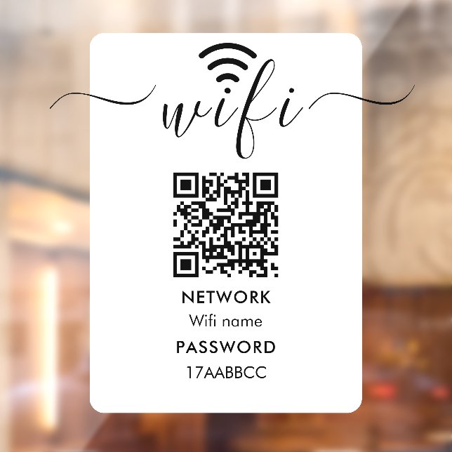 Autocollant Pour Fenêtre Analyser pour connecter le réseau Wifi QR Code Min (Feuille 2)